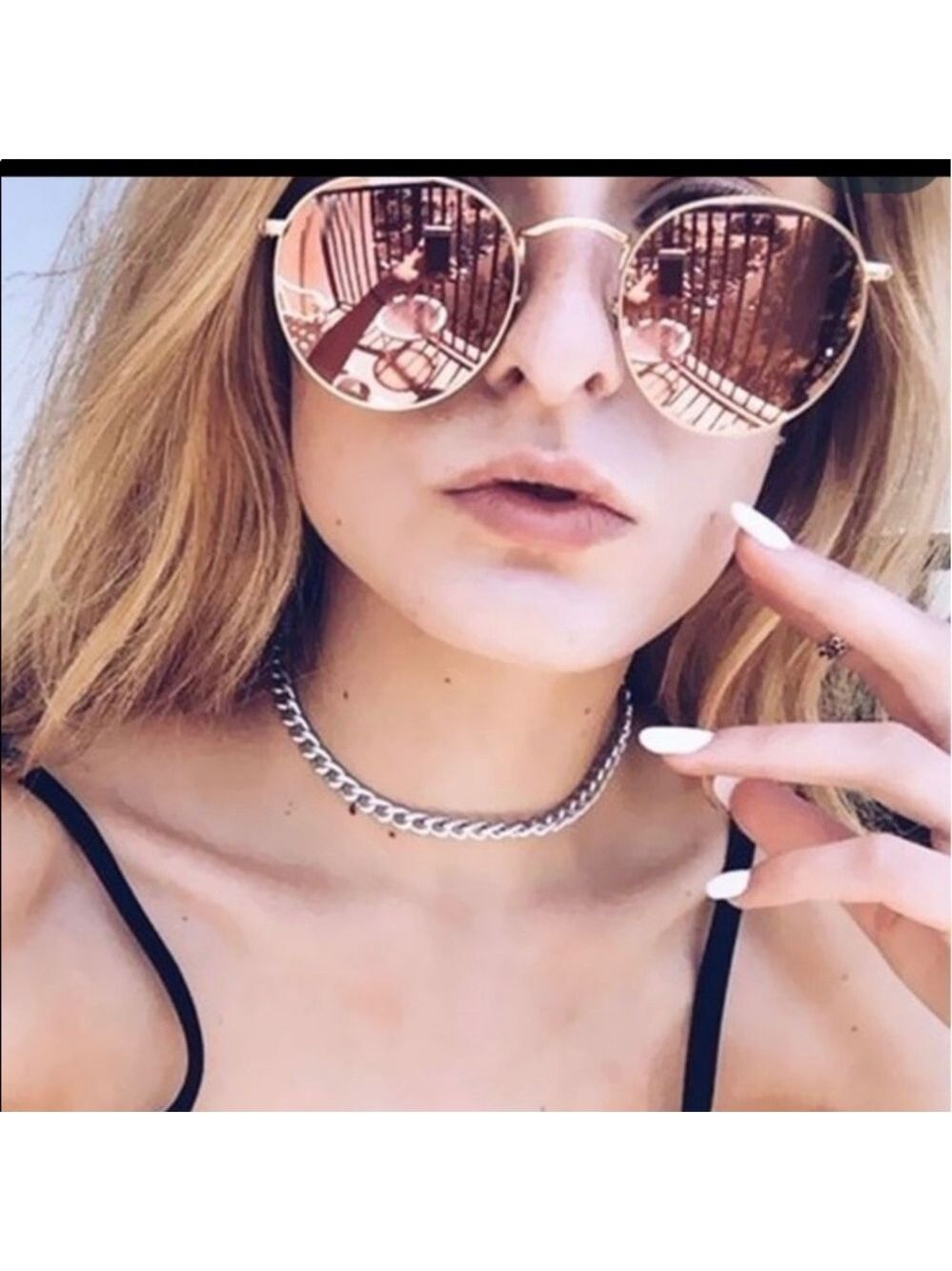 𝅺pink and Gold Vintage Sunglasses